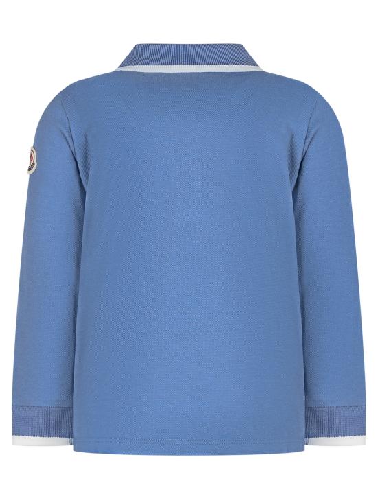 25FW [키즈] 몽클레어 폴로 셔츠 K29518B0000289AL2 714 AZZURRO - MONCLER