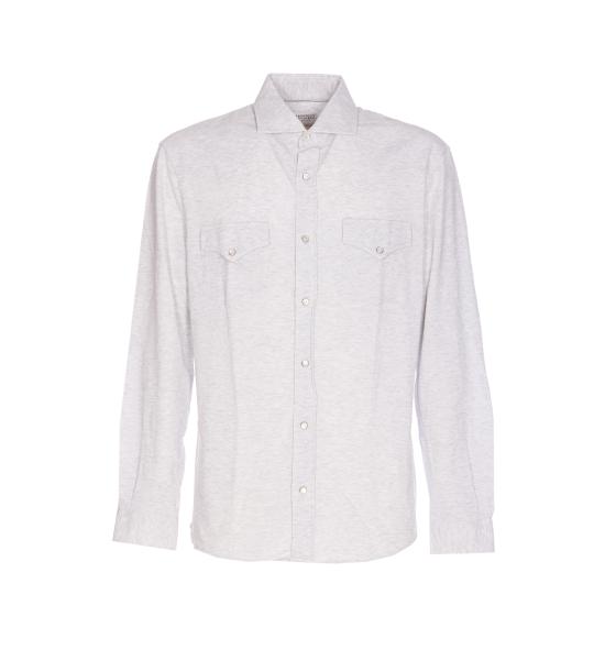 25FW 브루넬로 쿠치넬리 셔츠 ME8546666 C3657 Grey