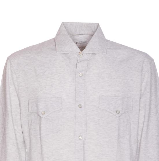 25FW 브루넬로 쿠치넬리 셔츠 ME8546666 C3657 Grey - BRUNELLO CUCINELLI