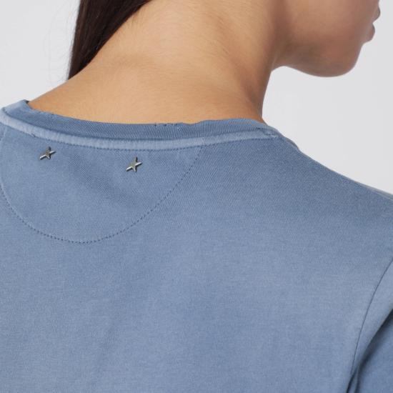 25FW 골든구스 반팔 티셔츠 GWP02322P002124 Blue - GOLDEN GOOSE