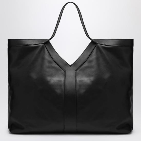 25FW 생로랑 그레인 레더 Y 맥시 토트 백 838281AAEIF Black - SAINT LAURENT
