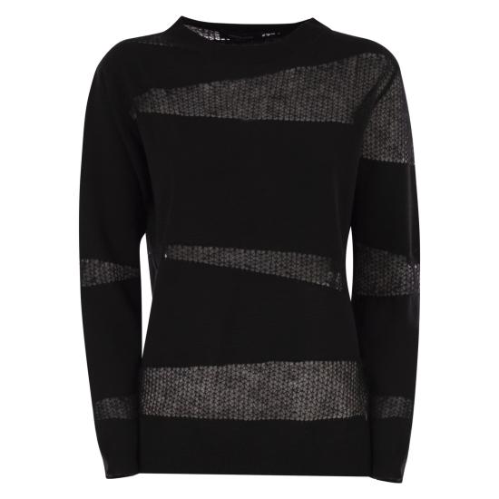 25FW 파비아나 필리피 플래티넘 모헤어 스웨터 MAD225F507 BLACK