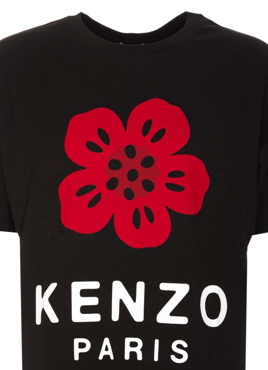 25FW 겐조 반팔 티셔츠 FE65TS4754SO 99J Black - KENZO