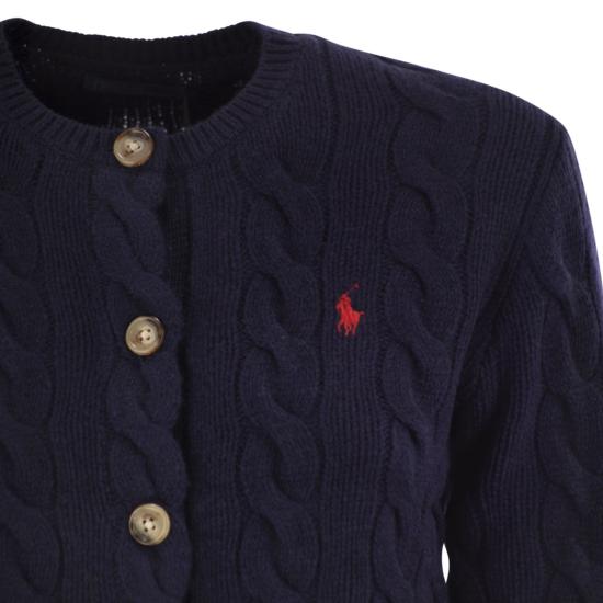  폴로 랄프로렌 로고 자수 크루넥 가디건 211972104 NAVY - POLO RALPH LAUREN