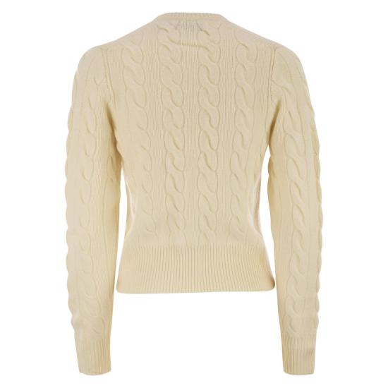 폴로 랄프로렌 로고 자수 크루넥 가디건 211972104 CREAM - POLO RALPH LAUREN