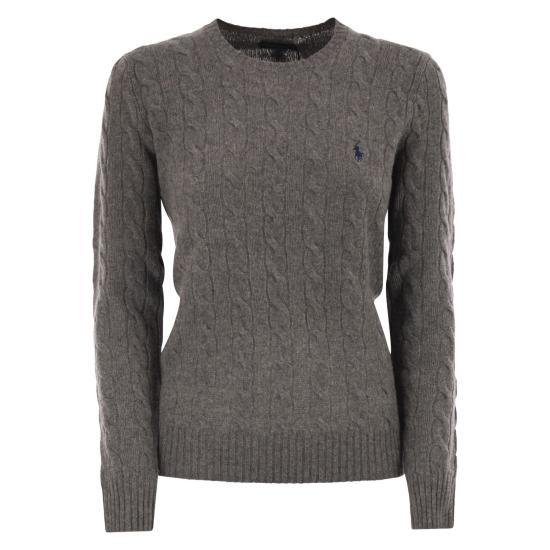 25FW 폴로 랄프로렌 폴로 자수 케이블 니트 스웨터 211971865 GREY