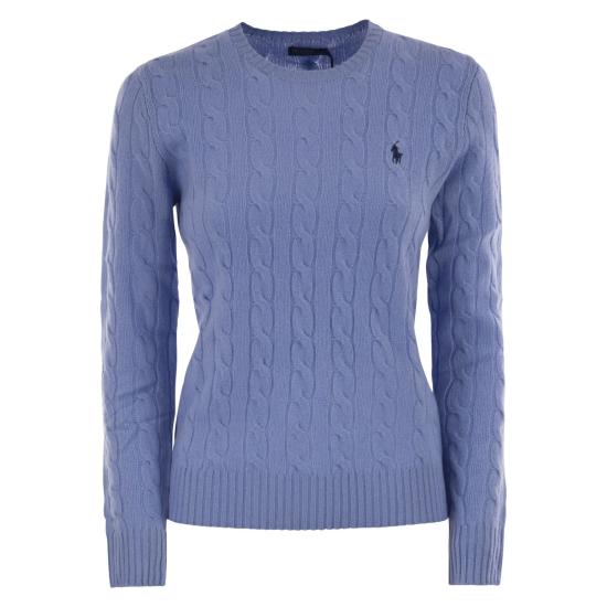 25FW 폴로 랄프로렌 폴로 자수 케이블 니트 스웨터 211971865 LIGHT BLUE