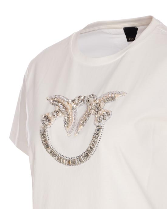 25FW 핑코 반팔 티셔츠 100535 A2RNZ05 White - PINKO