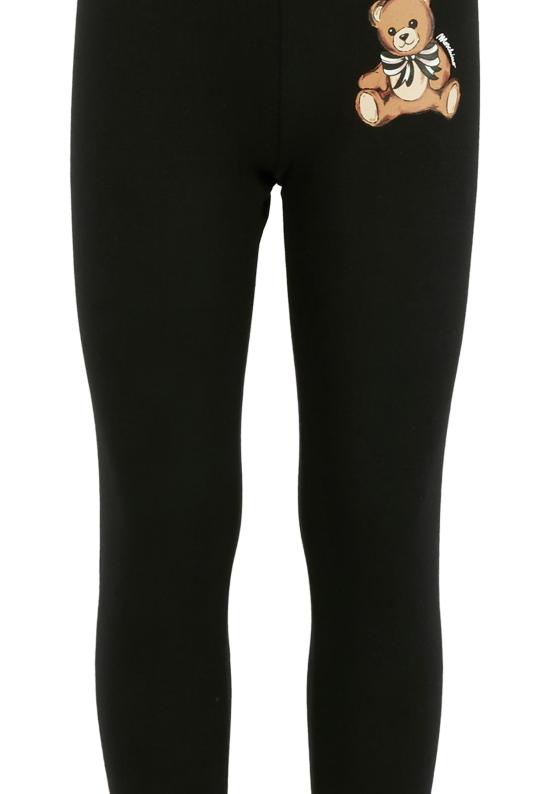 25FW [키즈] 모스키노 레깅스 HDP06Q LBA11 60100 BLACK - MOSCHINO