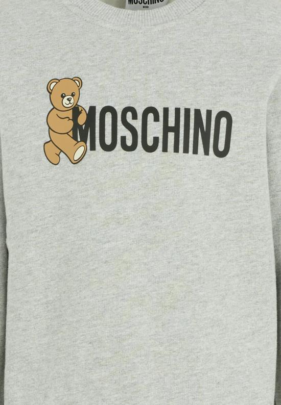 25FW [키즈] 모스키노 캐시미어 니트 HPF08V LCA83 60901 GREY - MOSCHINO