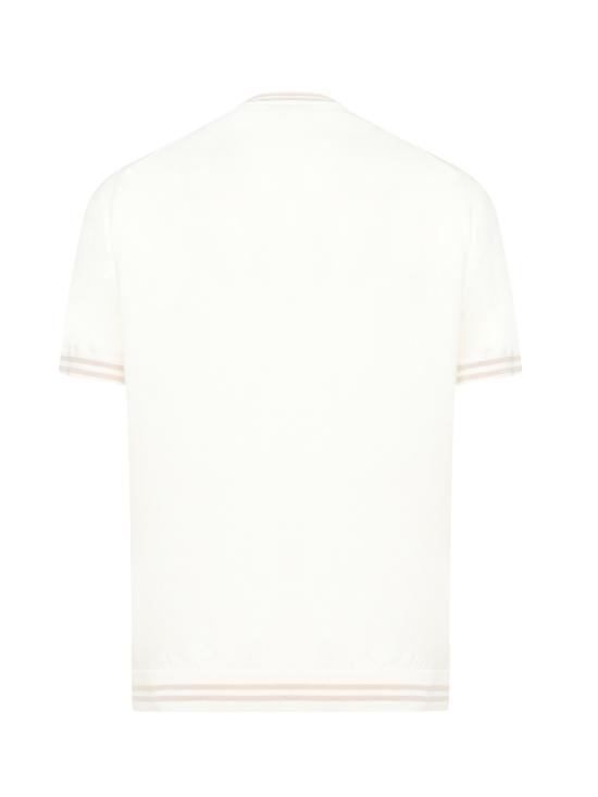 25FW 일레븐티 반팔 티셔츠 L76MAGL40MAG0L019 01 02 WHITE AND BEIGE - ELEVENTY