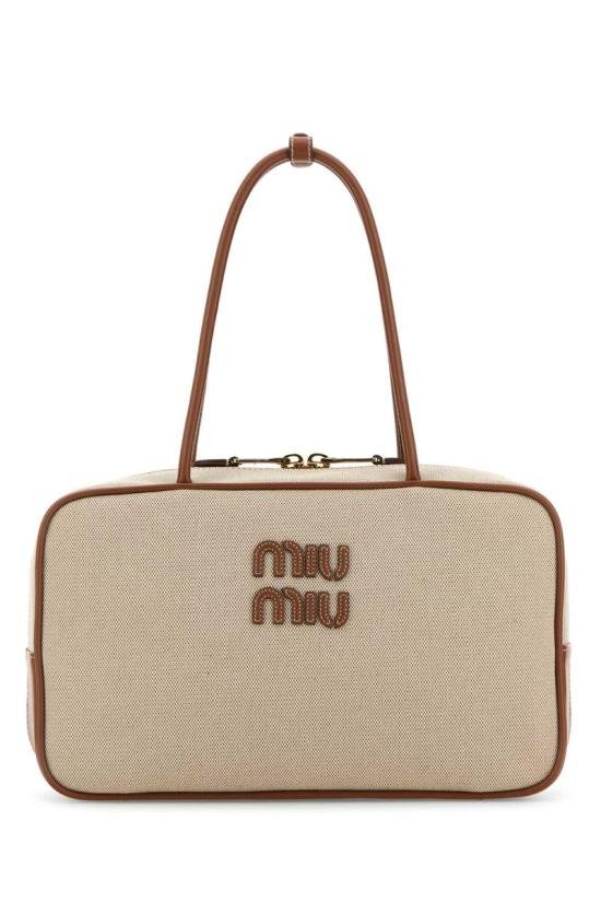 25FW 미우미우 토트백 5BB163ACRNF062F BEIGE BRANDY DOM