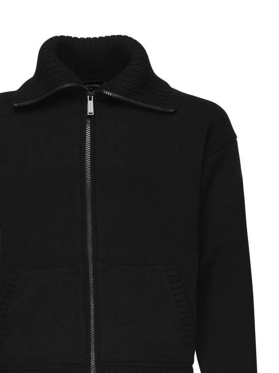 25FW 디스퀘어드2 집업 니트 S74HA1554 D13134961 Black white - DSQUARED2