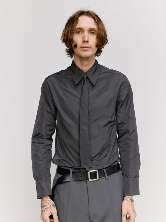  질샌더 긴팔 셔츠 질 샌더 폴리 태피터  (넥타이 포함) - JIL SANDER