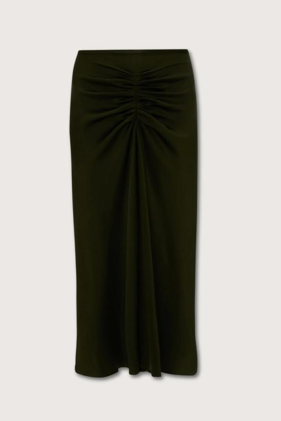  빅토리아 베컴 롱 스커트 벨라 스커트 다크 올리브