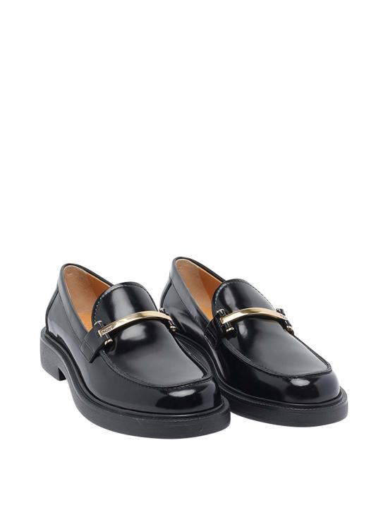 25FW 토즈 레더 로퍼 XXW20L0JO70SHAB999 Black - TODS