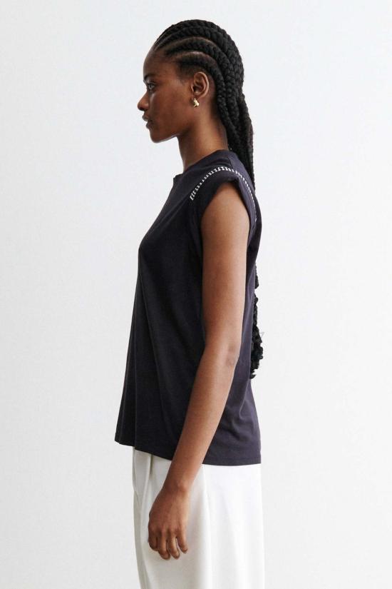  레이첼 코미 반팔 티셔츠 마일스 티셔츠 블랙 - RACHEL COMEY