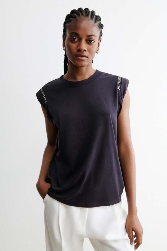  레이첼 코미 반팔 티셔츠 마일스 티셔츠 블랙 - RACHEL COMEY