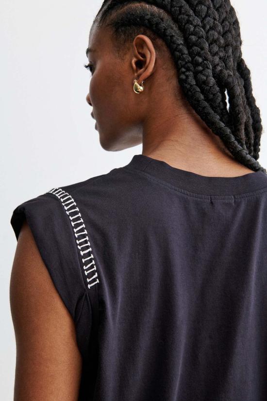  레이첼 코미 반팔 티셔츠 마일스 티 블랙 - RACHEL COMEY