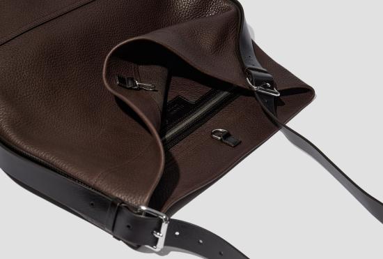 25FW 르메르 가방 벨트 크로스백 - 그레인드 카우 레더 BG0153 LL0166 다크 브라운 - LEMAIRE