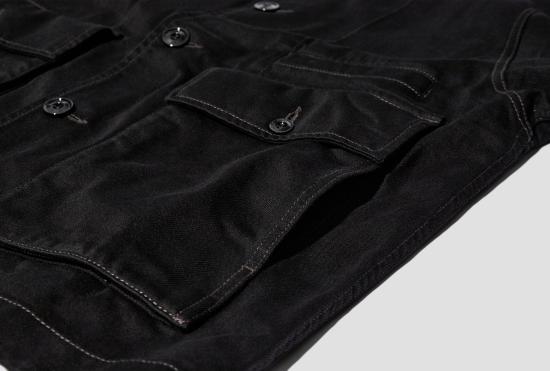 25FW 르메르 데님 자켓 박스 재킷 - 헤비 블랙 데님 OW1198 LD1055 블랙 - LEMAIRE