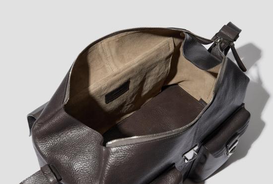 25FW 르메르 크로스백 주말 기어 백 - 광택 식물성 가죽 BG0083 LL0067 다크 그레이 - LEMAIRE