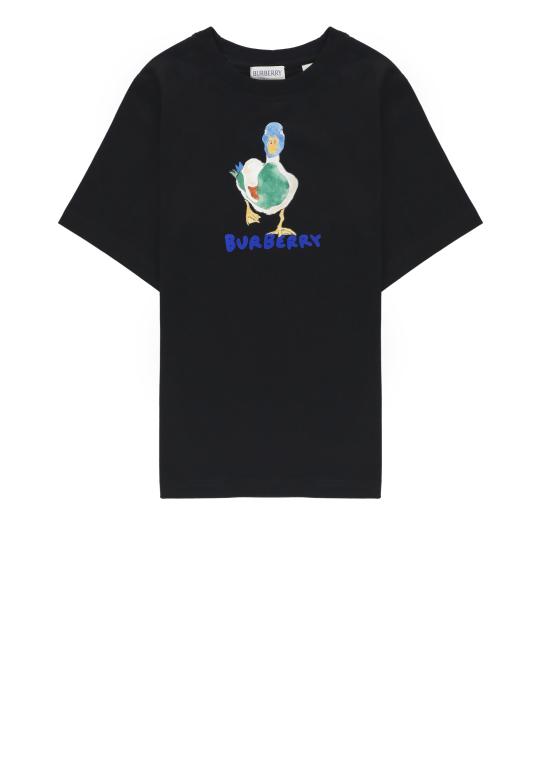 25FW [키즈] 버버리 티셔츠 8108572 KB5 CEDAR DUCK WALKA1189 Black