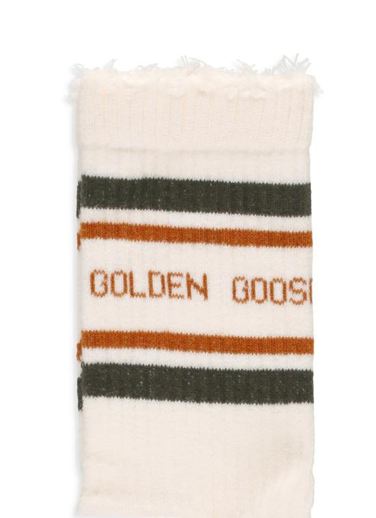 25FW 골든구스 언더웨어 GUP00883 P002205 12304 SOCKS HIGH Ivory - GOLDEN GOOSE