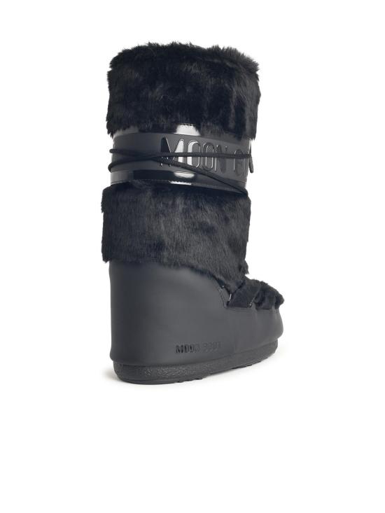 26FW 문부츠 아이콘 포우 퍼 부츠 1408900N001 Black - MOON BOOT