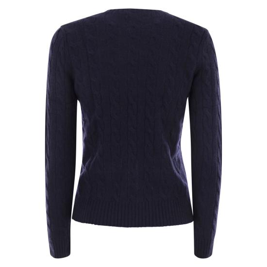 25FW 폴로 랄프로렌 폴로 자수 케이블 니트 스웨터 211971865 NAVY - POLO RALPH LAUREN
