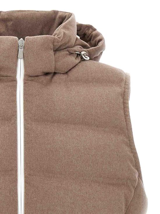 26FW 브루넬로 쿠치넬리 패딩 베스트 MQ4631608CSV18 Beige - BRUNELLO CUCINELLI