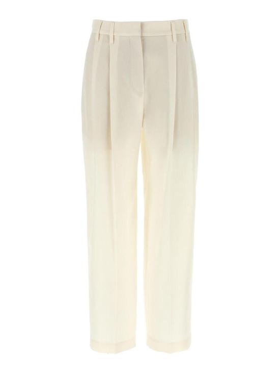 25FW 브루넬로 쿠치넬리 스트레이트 팬츠 MA033P9045C4357 White