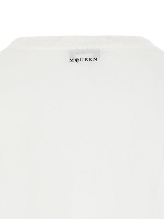 25FW 알렉산더 맥퀸 반팔 티셔츠 815067QTAC50909 White - ALEXANDER MCQUEEN