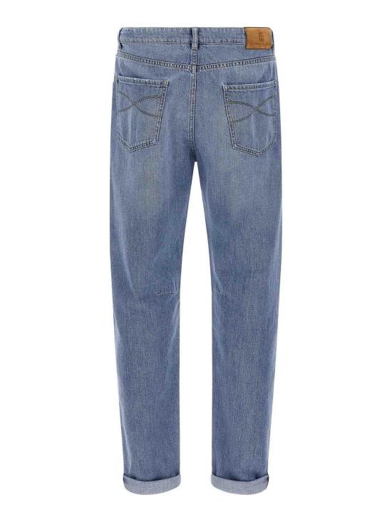 26SS 브루넬로 쿠치넬리 스트레이트 팬츠 M0Z37X1290C1470 Light Blue - BRUNELLO CUCINELLI