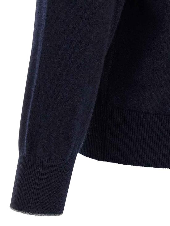  브루넬로 쿠치넬리 폴로 티셔츠 M2200295CW425 Blue - BRUNELLO CUCINELLI