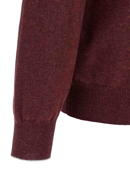  브루넬로 쿠치넬리 폴로 티셔츠 M2200295CEG54 Dark Red - BRUNELLO CUCINELLI