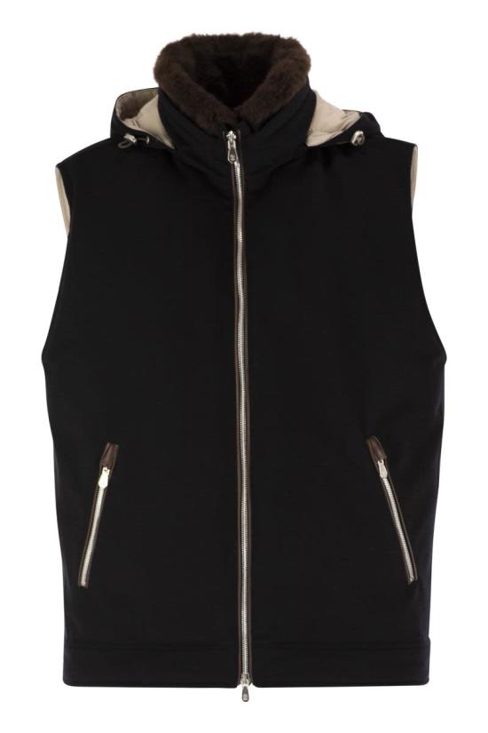 25FW 브루넬로 쿠치넬리 베스트 MM4701656 CJF35 BLACK