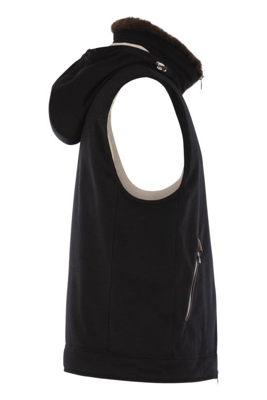 25FW 브루넬로 쿠치넬리 베스트 MM4701656 CJF35 BLACK - BRUNELLO CUCINELLI