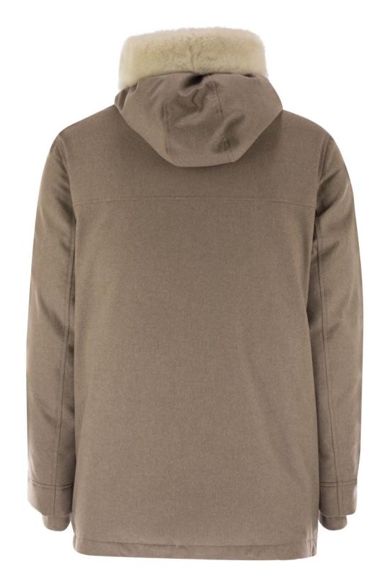 25FW 브루넬로 쿠치넬리 플란넬 다운 패딩 MM4701993 CHC81 HAZELNUT - BRUNELLO CUCINELLI