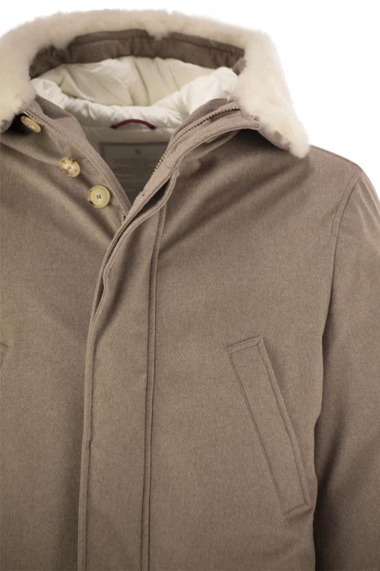 25FW 브루넬로 쿠치넬리 플란넬 다운 자켓 MM4701993 CHC81 HAZELNUT - BRUNELLO CUCINELLI