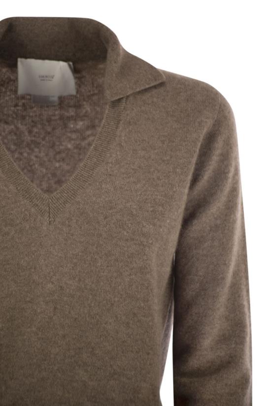 25FW 바니제 긴팔 티셔츠 V54623 VISONE BROWN - VANISÉ