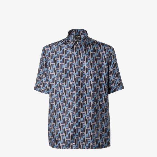 25FW 펜디 반팔 셔츠 FS0795AVDB F1TRQ FLANELAVIO