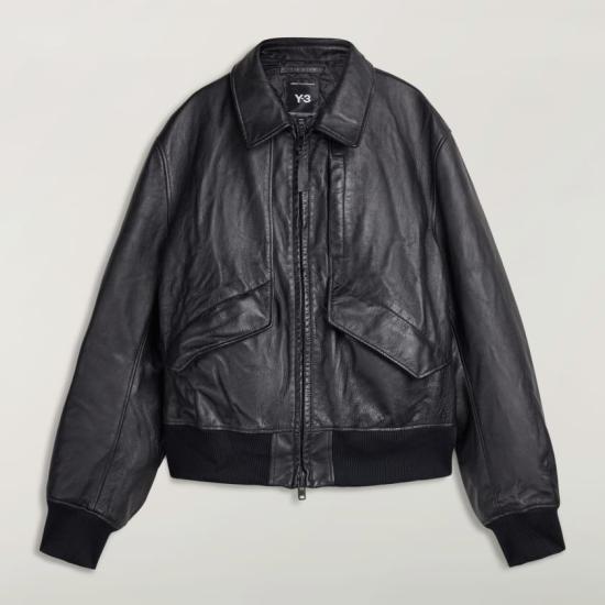 25FW 와이쓰리 가죽 자켓 JX4820 BLACK