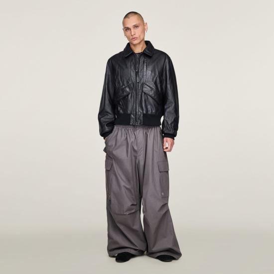 25FW 와이쓰리 가죽 자켓 JX4820 BLACK - Y-3