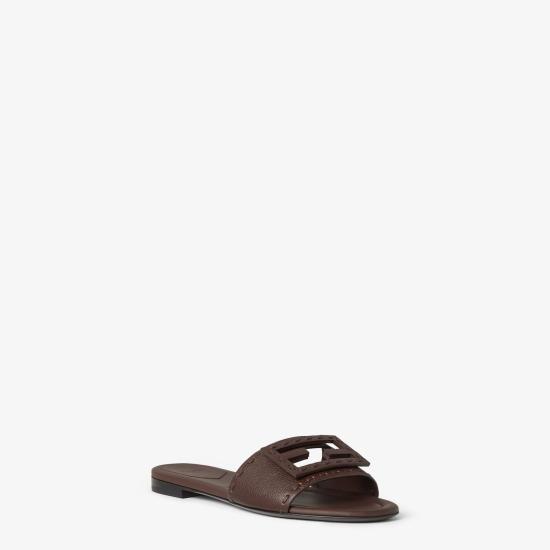 25FW 펜디 바게트 시에나 레더 슬라이드 8R8136AQY2 F1TOH TMOROTMORO - FENDI