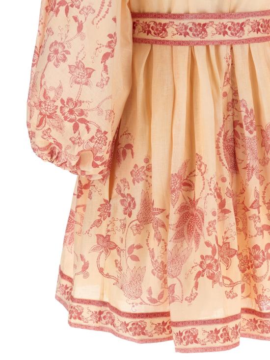 25FW 짐머만 숏 원피스 3500DSS252CRMPNKFLO - ZIMMERMANN