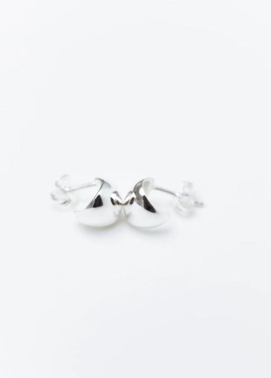  니나 고든 이어링 폴드 후프 스몰 실버