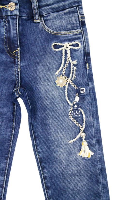 25FW [키즈] 모나리자 스트레이트 팬츠 19A414 10500055 Denim - MONNALISA