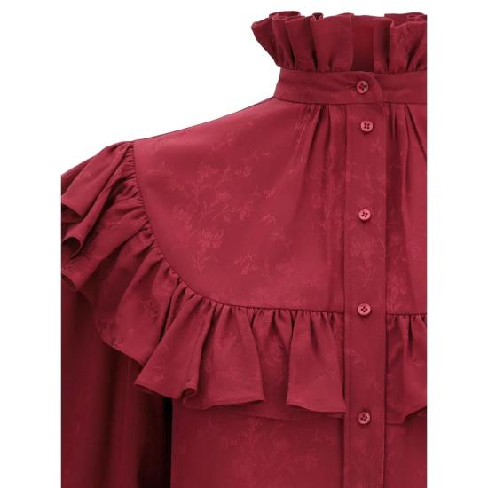 25FW 생로랑 블라우스 831783Y4K356067 Red - SAINT LAURENT