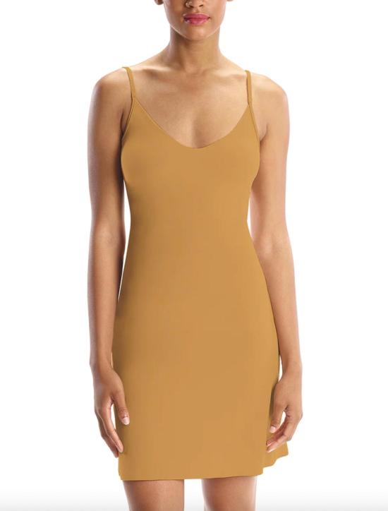  코만도 숏 원피스 커맨도 테일러드 슬립 카라멜 - COMMANDO